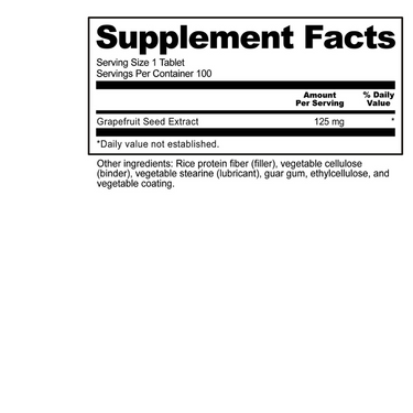 Grapefruit Seed Extract Tablets, 125 mg